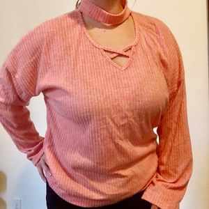 Women’s peach boutique long sleeve shirt